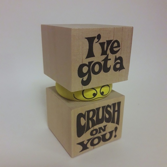 NEW Wood Toons  I've Got a Crush on You Hand Made in USA - Picture 1 of 5